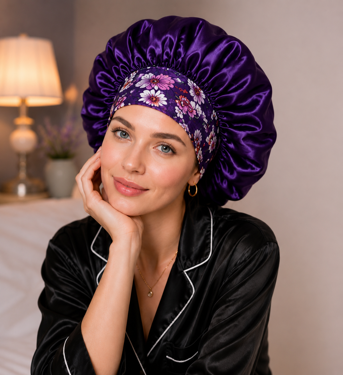 Layali Satin Schlafhaube – Sanfter Schutz für dein Haar