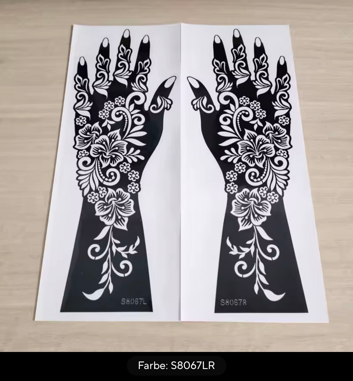 Layali Mehndi Henna Schablonen 1er– 2er Set für Hände & Körper