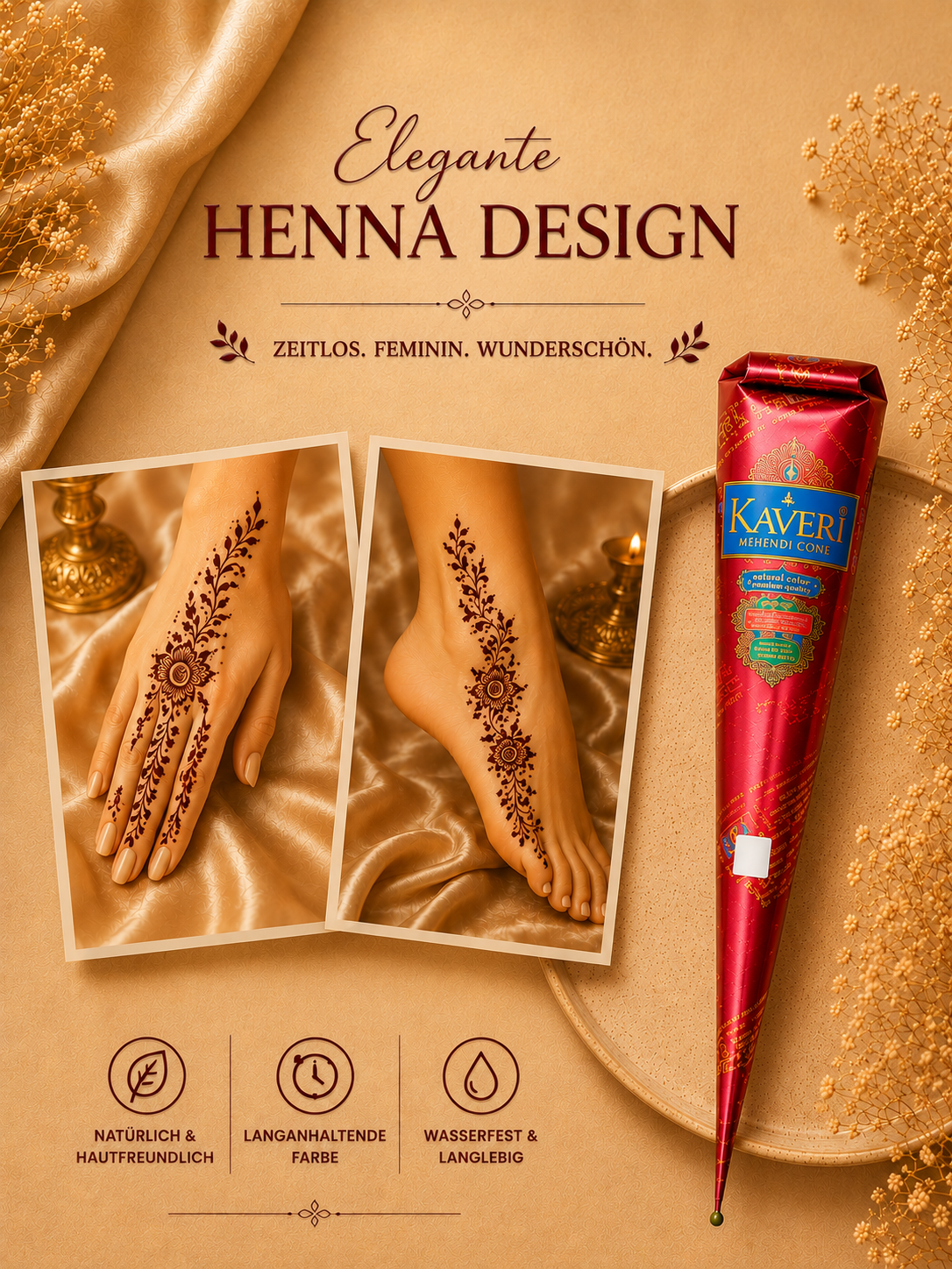Layali Natural Brown Henna Cream – Temporäre Tattoo Creme