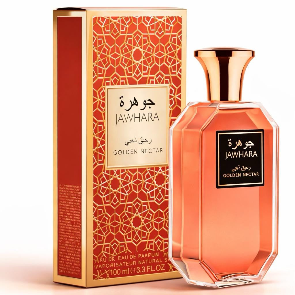 💎 JAWHARA Luxus Parfum 🌙 | Sweet Dates 🌴 Golden Nectar 🍯 Amberwood Nomad 🪵 | 100 ml Unisex Eau de Parfum