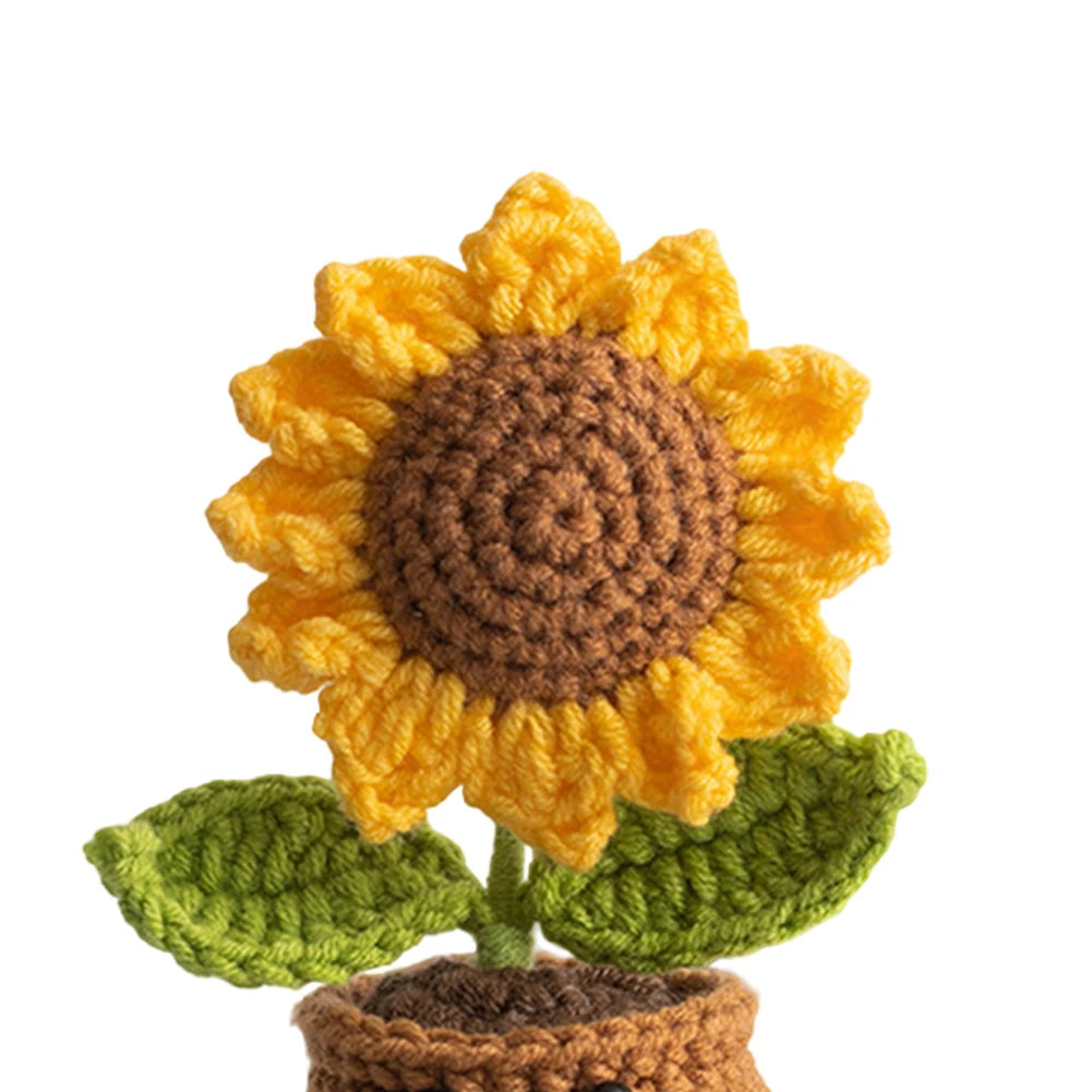 🌻 Handgemachtes Häkel-Sonnenblumen-Ornament mit Motivationskarte – „Life can be tough, but remember you are tougher!“