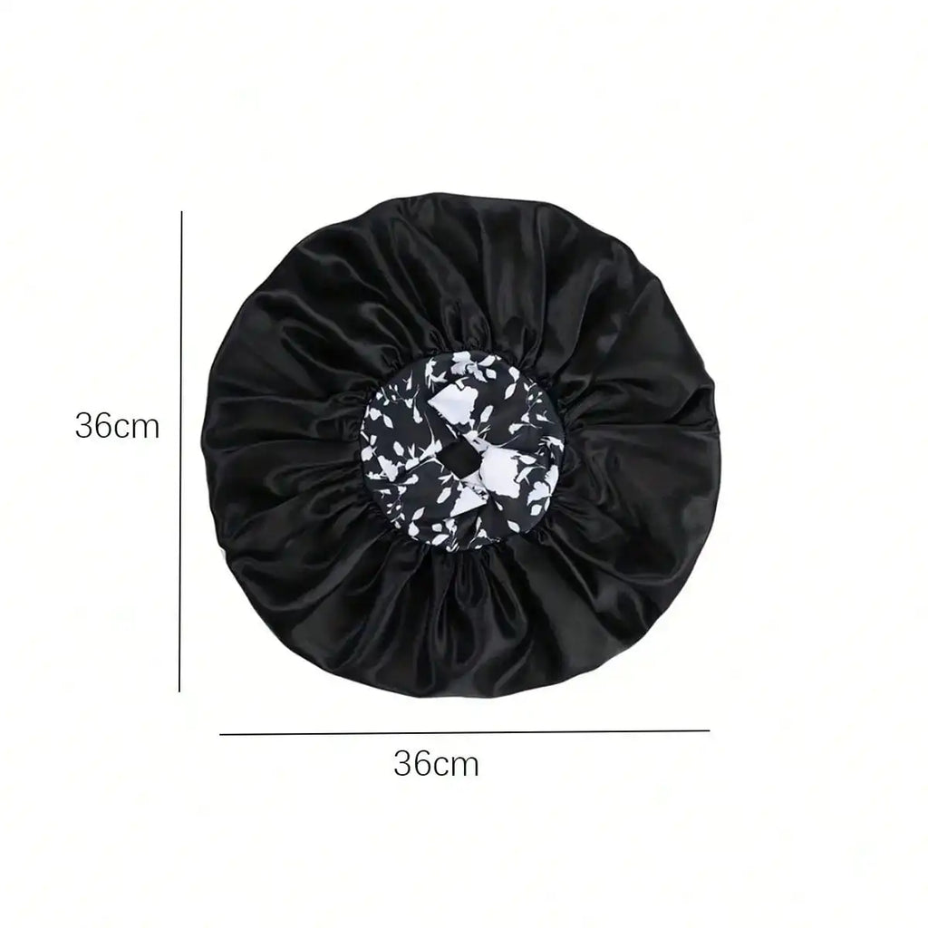 ✨ Damen Satin Schlafhaube – Atmungsaktive Seiden-Bonnet, Breites Elastikband, Komfortabel & Schonend für Haare