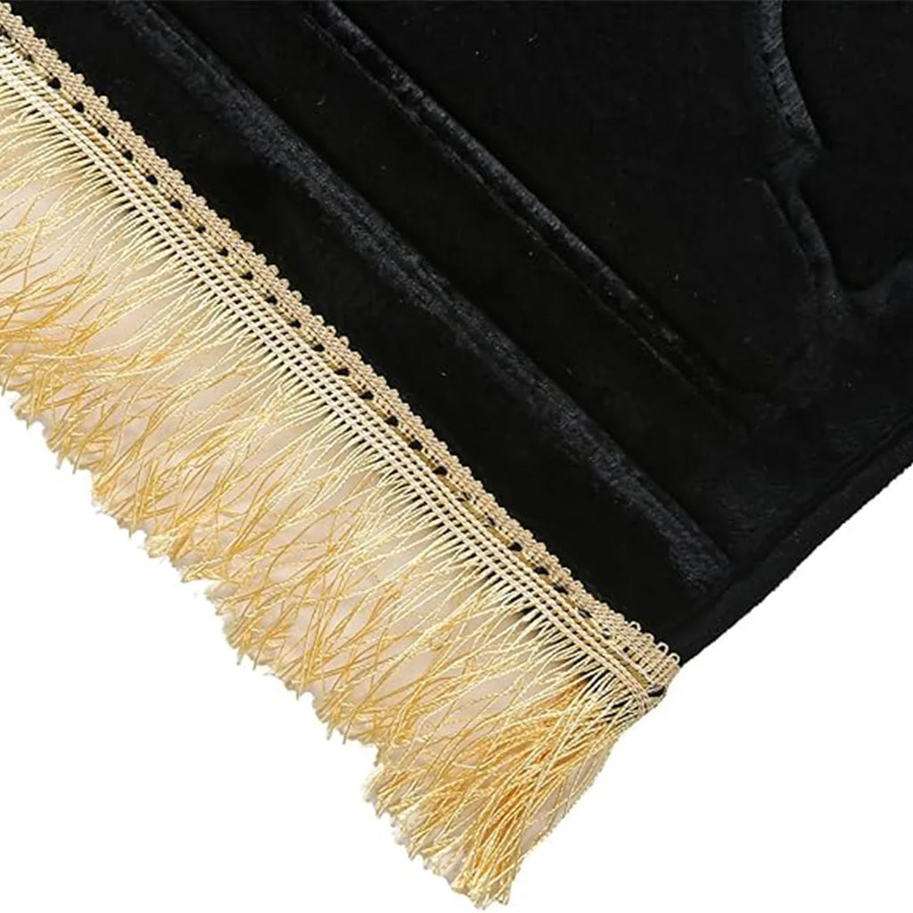 🕌 Layali Thickened Sponge Prayer Mat mit Fransen – Weich, Leicht & Vielseitig 🧳✨