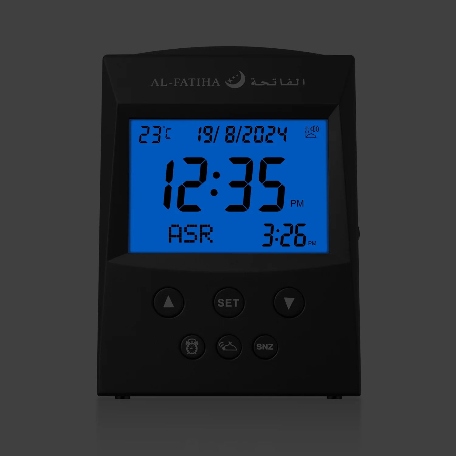 Layali – Digitale Azan Tischuhr mit LED-Display und weltweitem Gebetszeiten-Reminder