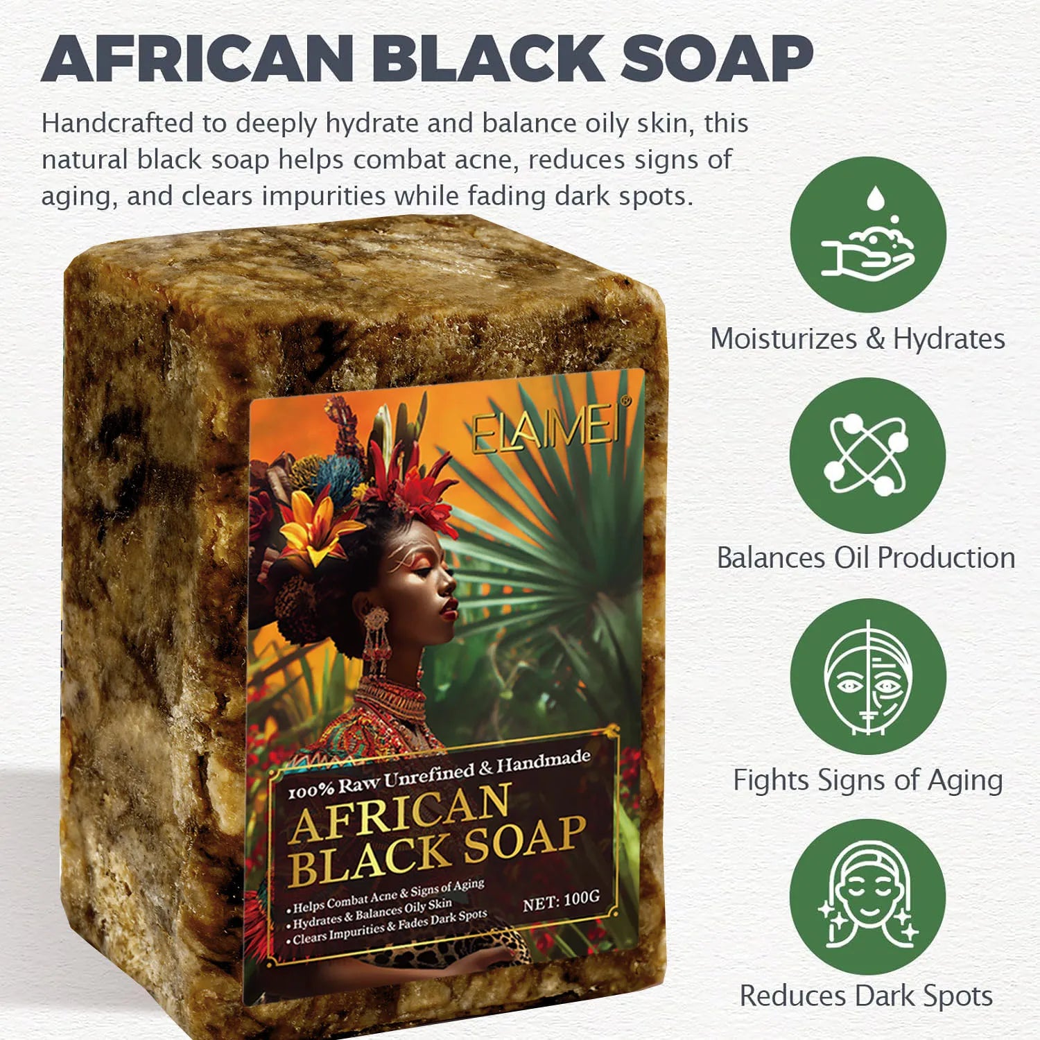 Raw African Black Soap – Für fettige Haut, dunkle Flecken & ein strahlendes Hautbild