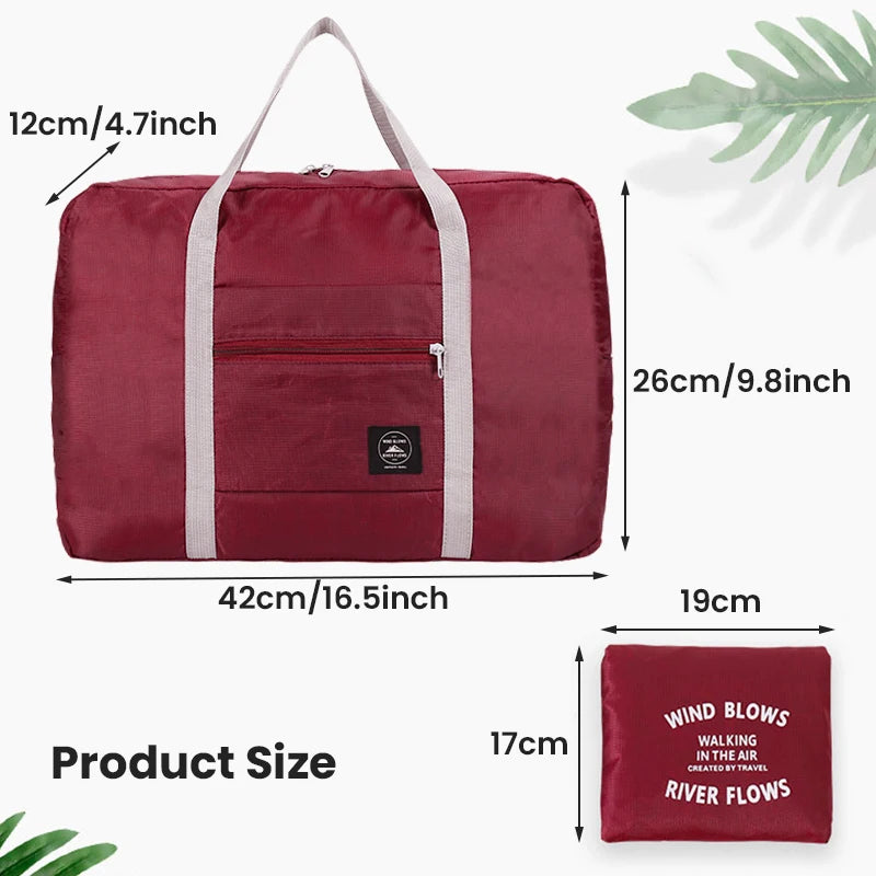 Faltbare Reisetasche – Handgepäck für Flugreisen | Leichte, geräumige Weekender-Tasche für Damen & Mädchen