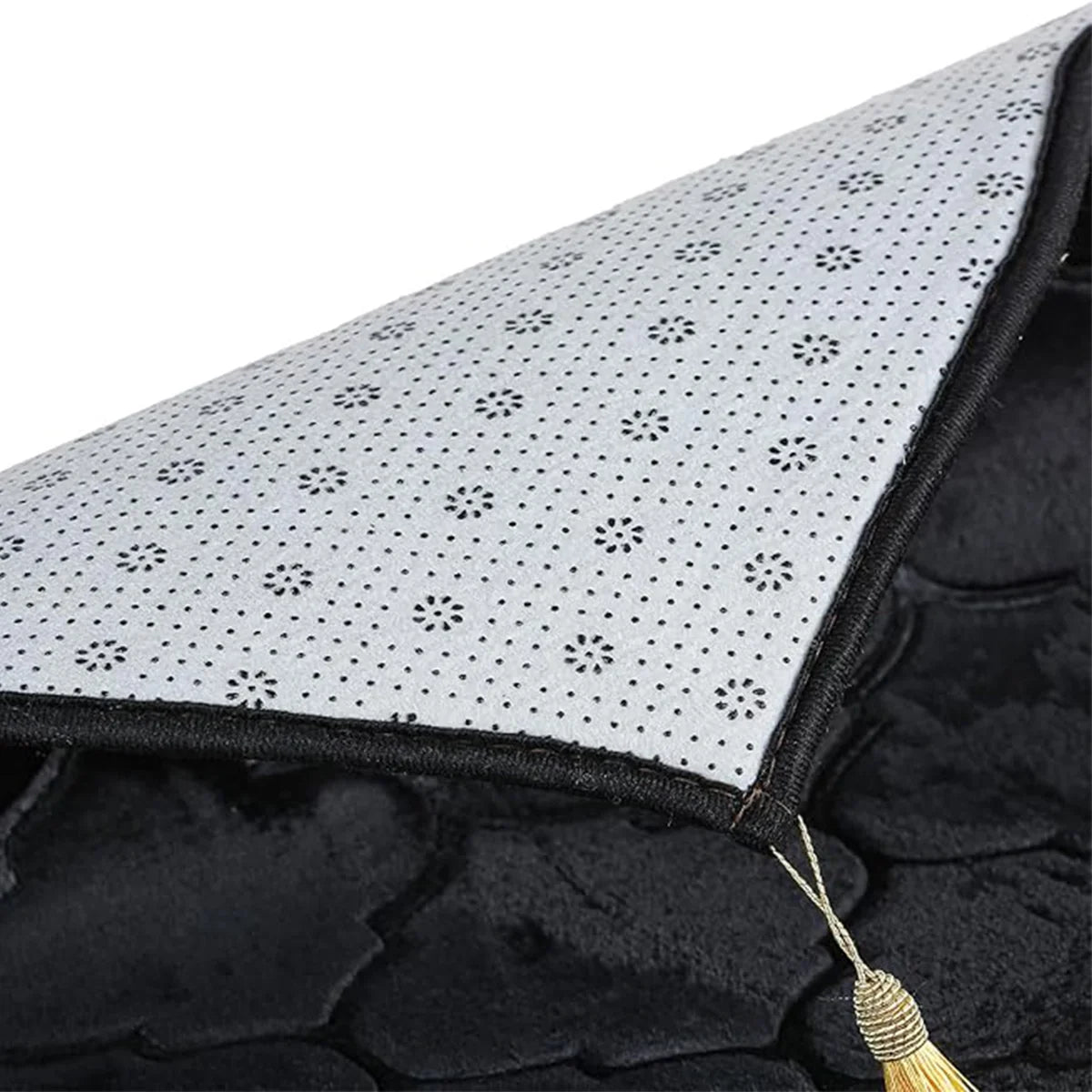 🕌 Layali Thickened Sponge Prayer Mat mit Fransen – Weich, Leicht & Vielseitig 🧳✨