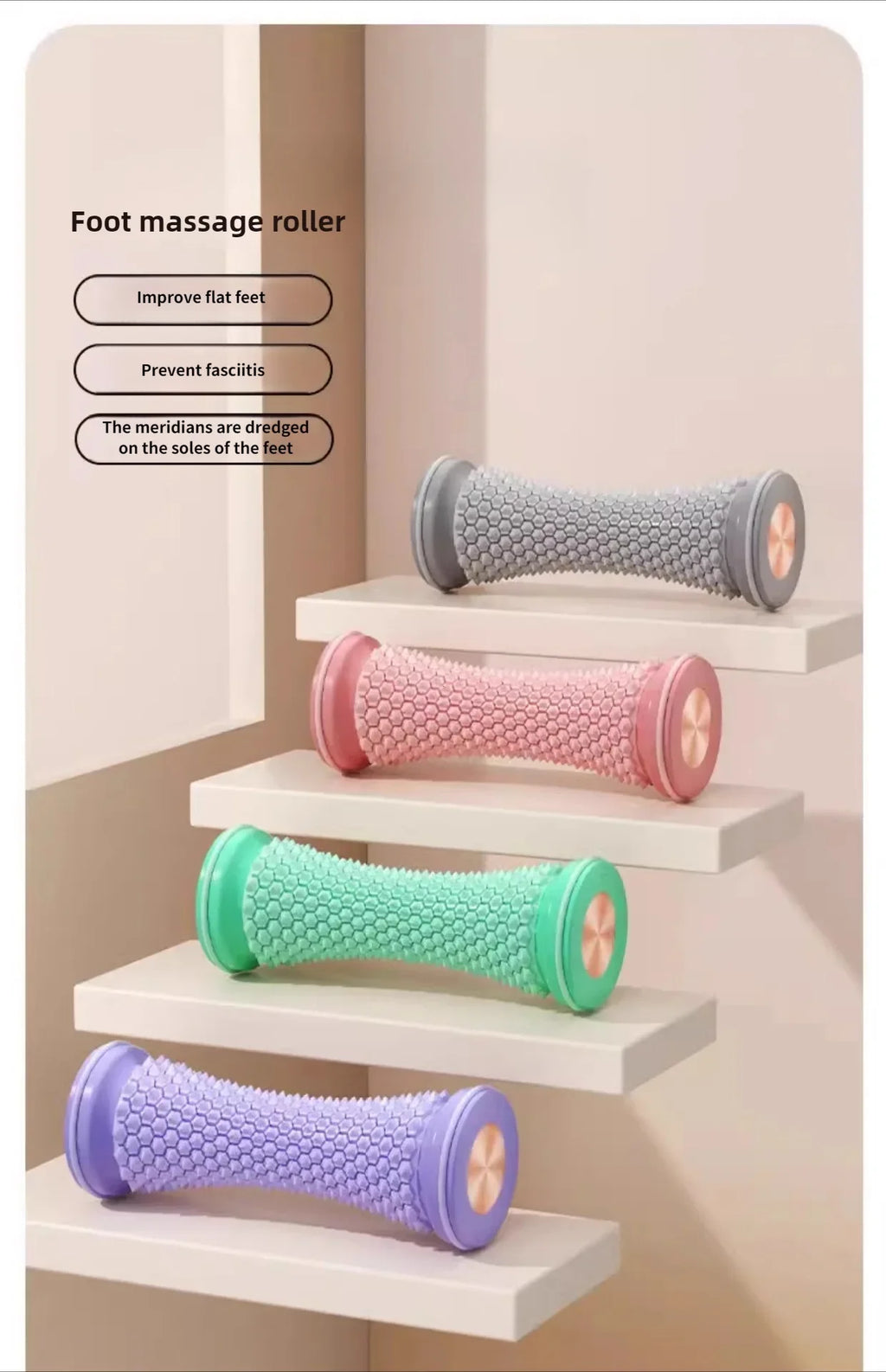 Fußroller Massager – Yoga & Plantarfaszie Trainer | Massagebrett zur Muskelentspannung & Durchblutungsförderung