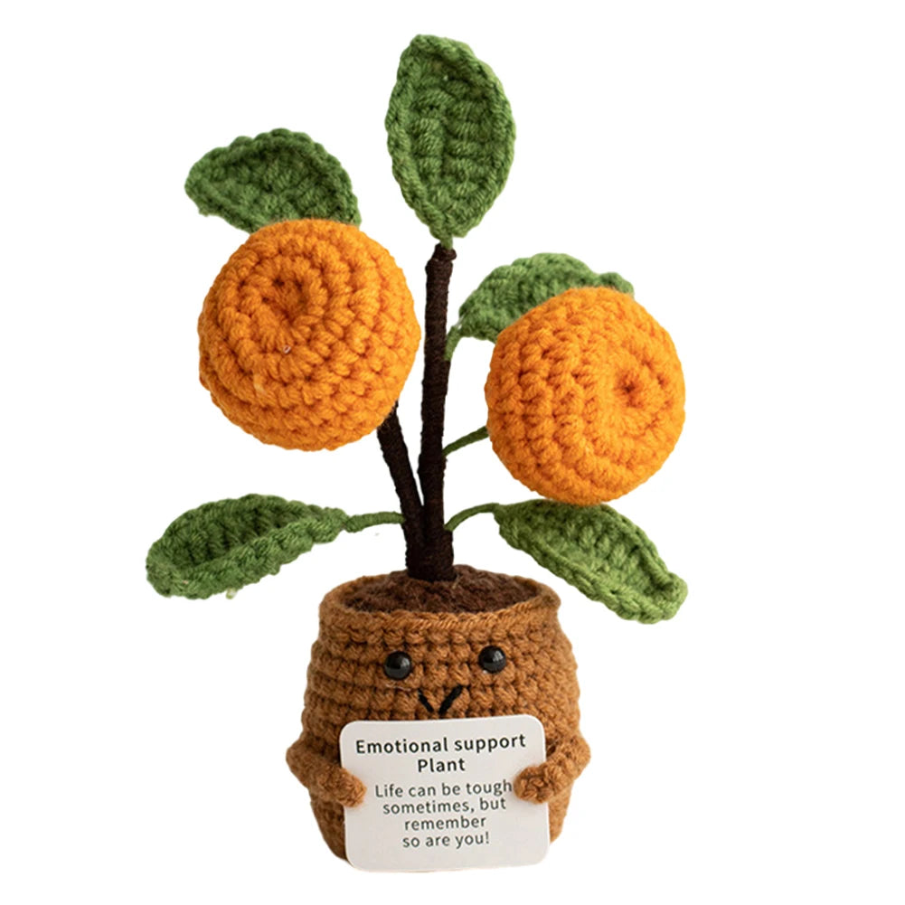 🌻 Handgemachtes Häkel-Sonnenblumen-Ornament mit Motivationskarte – „Life can be tough, but remember you are tougher!“